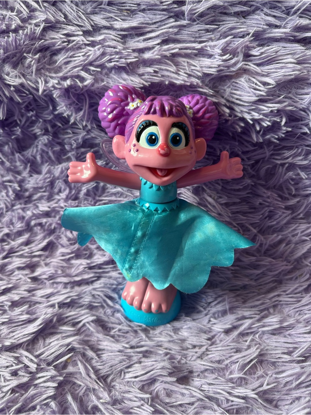 Sesame Street Spinning Dress Abby Cadabby Doll with Purple Hair and Teal Dress